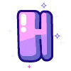 🔠 Эмодзи «violet» для Telegram