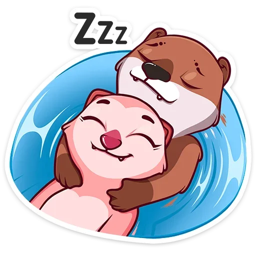 😴 Стикер «Виви и Уттер» для Telegram