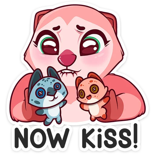 😘 Стикер «Виви и Уттер» для Telegram
