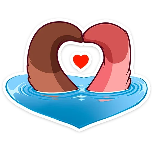 ❤️ Стикер «Виви и Уттер» для Telegram