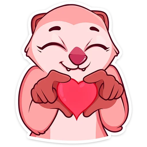 🥰 Стикер «Виви и Уттер» для Telegram