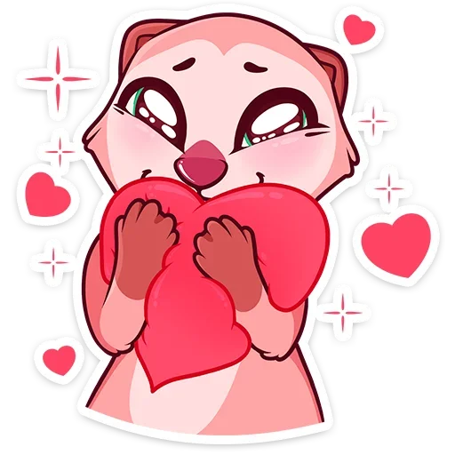 ❤️ Стикер «Виви и Уттер» для Telegram