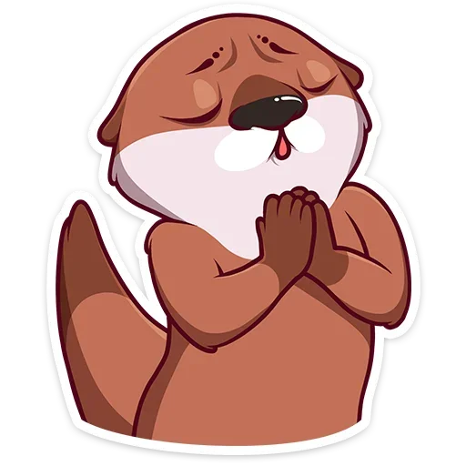 🙏 Стикер «Виви и Уттер» для Telegram
