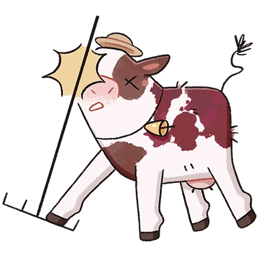 🐮 Стикер «Апрелька» для Telegram