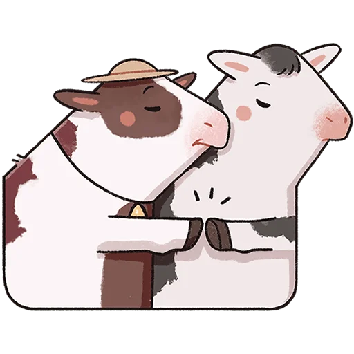 🐮 Стикер «Апрелька» для Telegram