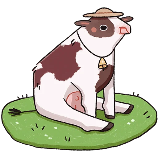 🐮 Стикер «Апрелька» для Telegram
