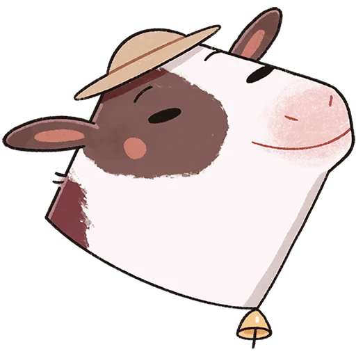 🐮 Стикер «Апрелька» для Telegram