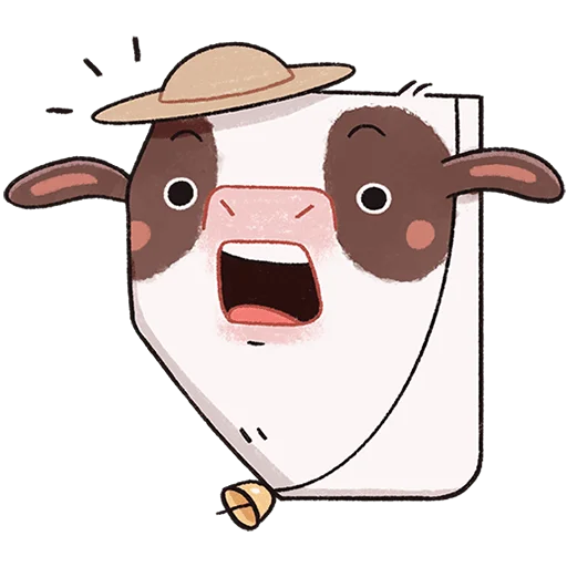 🐮 Стикер «Апрелька» для Telegram