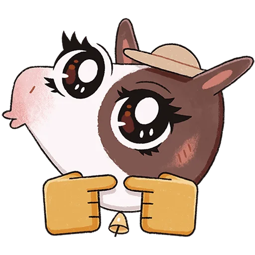 🐮 Стикер «Апрелька» для Telegram