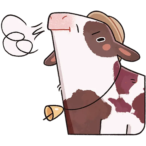 🐮 Стикер «Апрелька» для Telegram