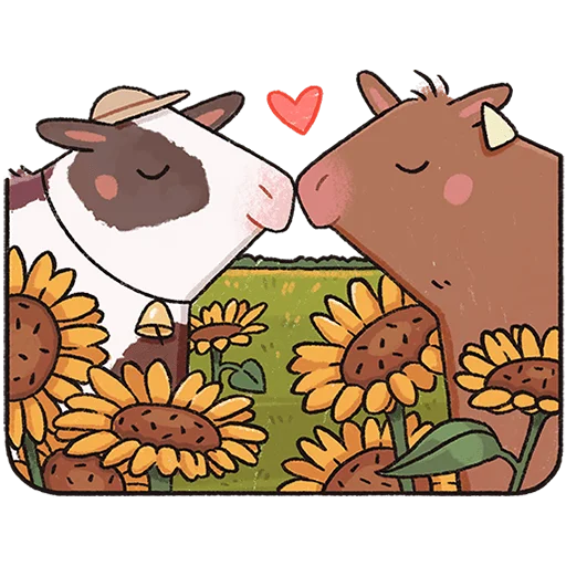 🐮 Стикер «Апрелька» для Telegram