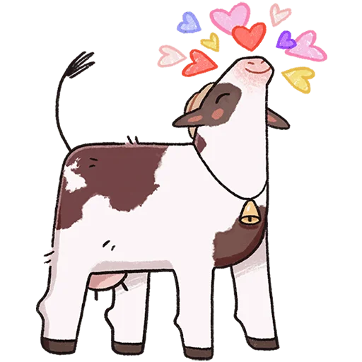 🐮 Стикер «Апрелька» для Telegram