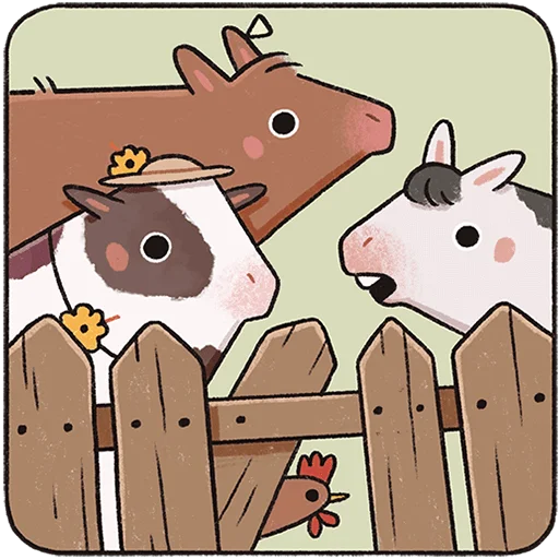 🐮 Стикер «Апрелька» для Telegram