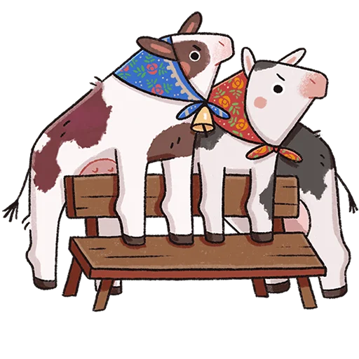 🐮 Стикер «Апрелька без текста» для Telegram