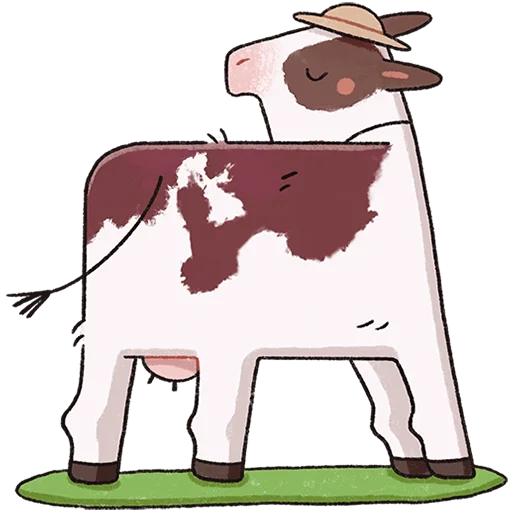 🐮 Стикер «Апрелька без текста» для Telegram