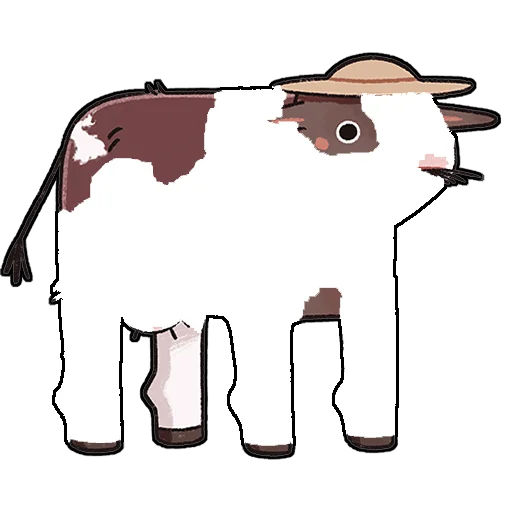 🐮 Стикер «Апрелька без текста» для Telegram