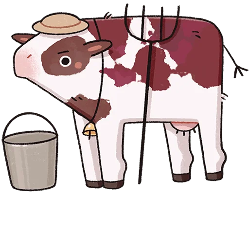 🐮 Стикер «Апрелька без текста» для Telegram