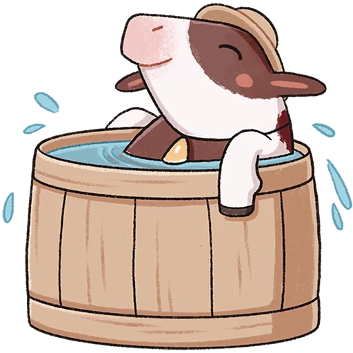 🐮 Стикер «Апрелька без текста» для Telegram