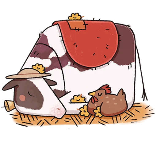 🐮 Стикер «Апрелька без текста» для Telegram