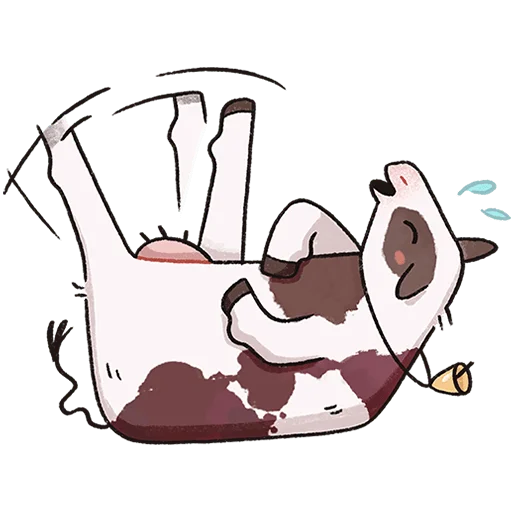 🐮 Стикер «Апрелька без текста» для Telegram