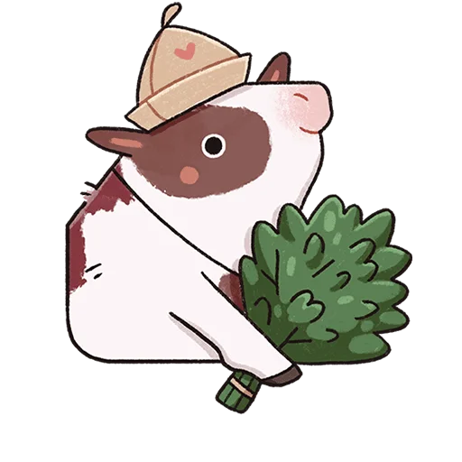 🐮 Стикер «Апрелька без текста» для Telegram