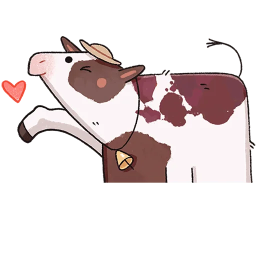 🐮 Стикер «Апрелька без текста» для Telegram