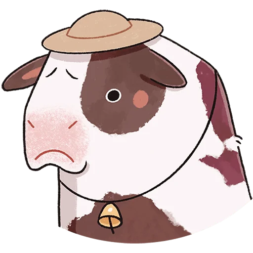 🐮 Стикер «Апрелька без текста» для Telegram