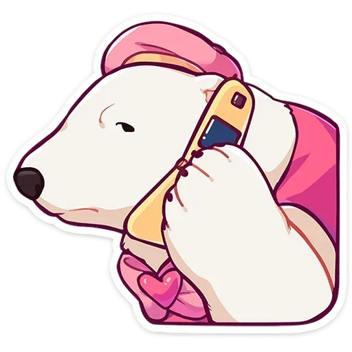 📞 Стикер «Мишка Малышка» для Telegram