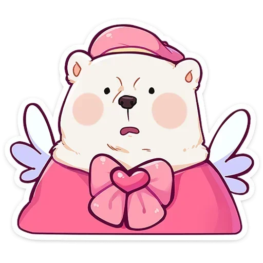 😦 Стикер «Мишка Малышка» для Telegram