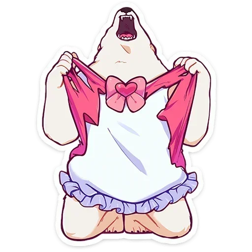 😡 Стикер «Мишка Малышка» для Telegram