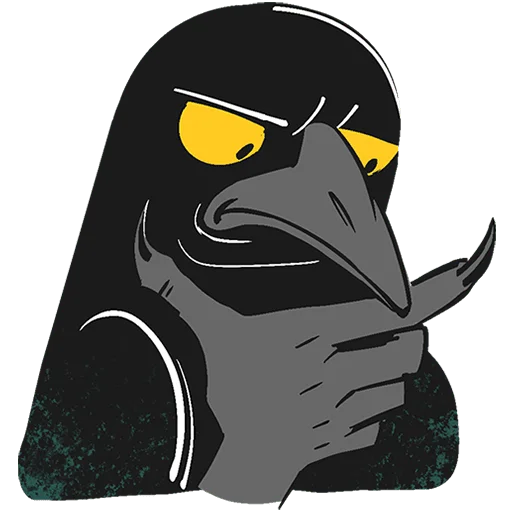 🤔 Стикер «Ворон Морон Без Текста» для Telegram