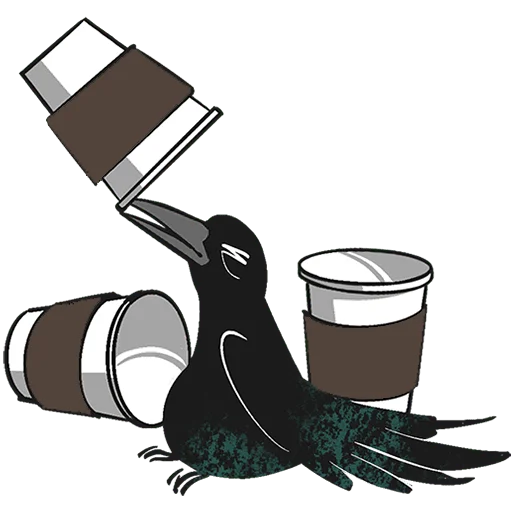 ☕️ Стикер «Ворон Морон Без Текста» для Telegram