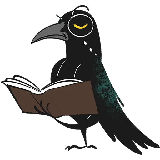 📖 Стикер «Ворон Морон Без Текста» для Telegram