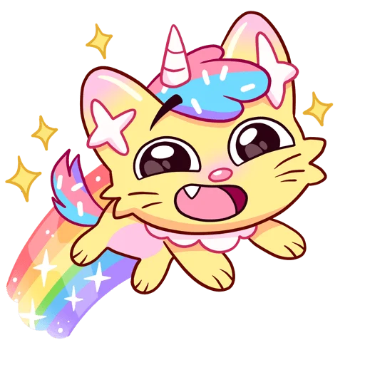 🌈 Стикер «Кэнди Кэт Без Текста» для Telegram