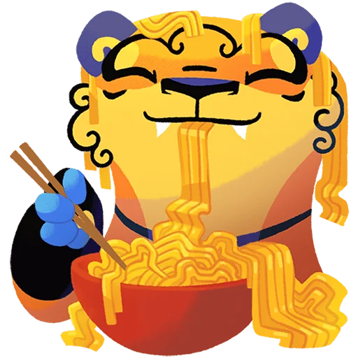 🍜 Стикер «Чао Хао Без Текста» для Telegram