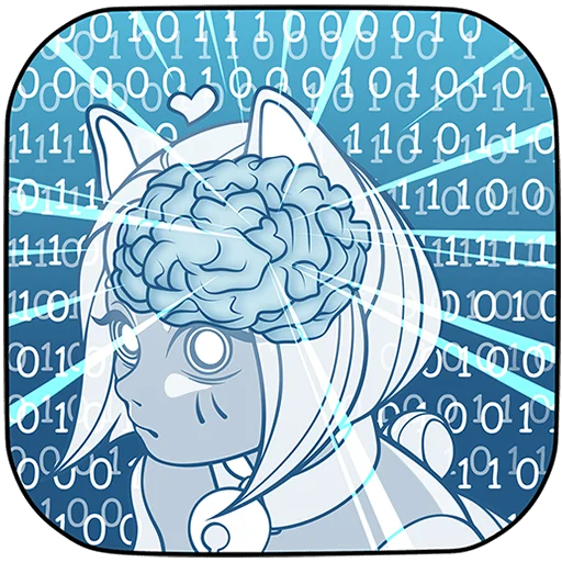 🧠 Стикер «Кибер Милшу 02 Без Текста» для Telegram