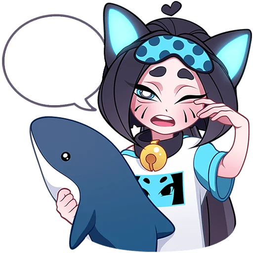 🥱 Стикер «Кибер Милшу 02 Без Текста» для Telegram