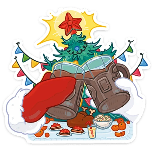 🎄 Стикер «Поезд Деда Мороза 2026» для Telegram
