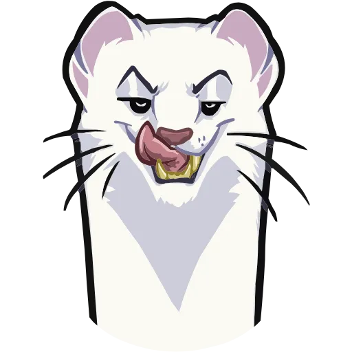 😋 Эмодзи «Горностай Гера» для Telegram