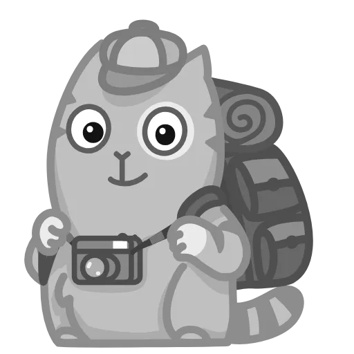 📷 Стикер «Серый Персик» для Telegram