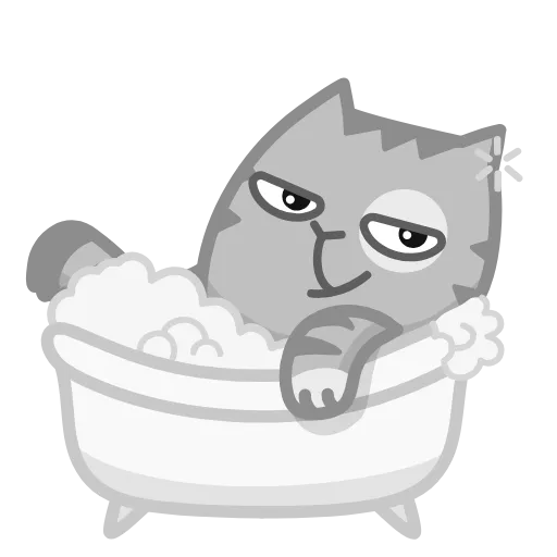 🛀 Стикер «Серый Персик» для Telegram