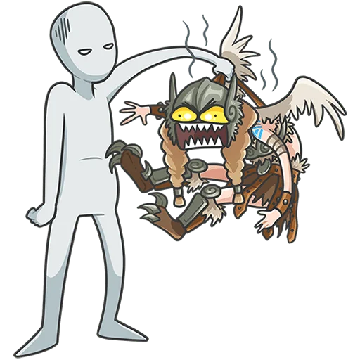 👹 Стикер «Хильда Без Текста» для Telegram