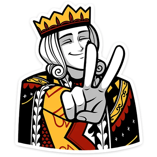 ✌️ Стикер «Король Пик» для Telegram