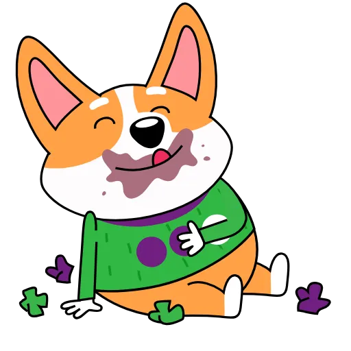 😋 Эмодзи «Анимированный набор эмоджи с милым корги Коржиком» для Telegram
