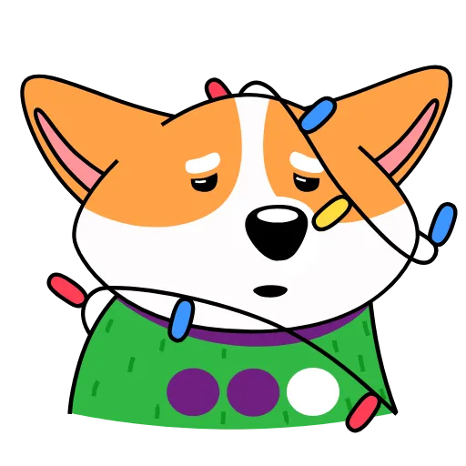 😮‍💨 Эмодзи «Анимированный набор эмоджи с милым корги Коржиком» для Telegram
