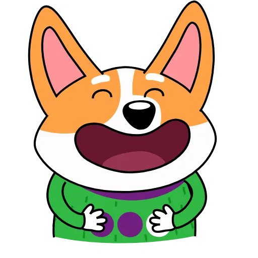 😂 Эмодзи «Анимированный набор эмоджи с милым корги Коржиком» для Telegram