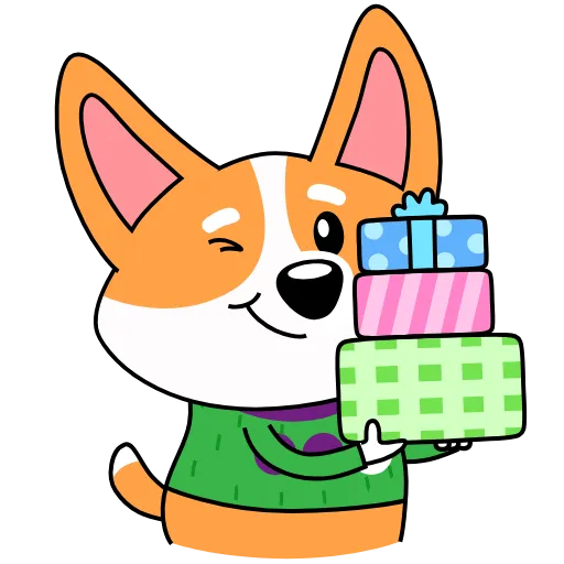 🎁 Эмодзи «Анимированный набор эмоджи с милым корги Коржиком» для Telegram