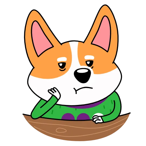 😮‍💨 Эмодзи «Анимированный набор эмоджи с милым корги Коржиком» для Telegram