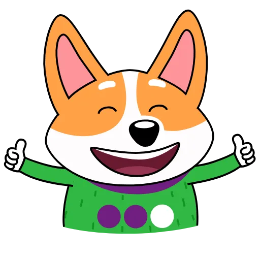 👍 Эмодзи «Анимированный набор эмоджи с милым корги Коржиком» для Telegram