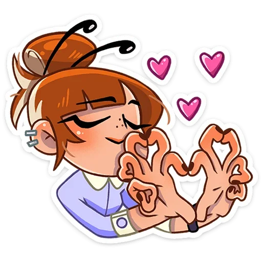 🥰 Стикер «Пчелка Ксюша» для Telegram
